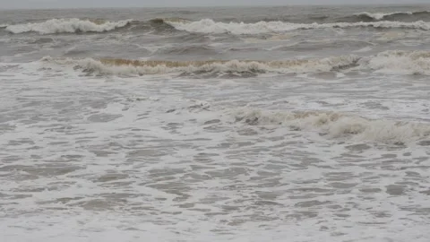 Close view of sea water waves,  Flowing sea water Video stock 191414270