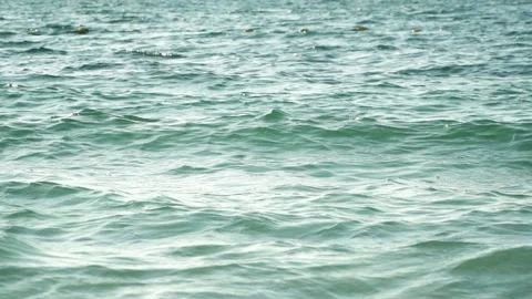 Close-up view of Sea waves in slow motion Stock Footage 114247401