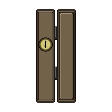 Close up view on a security lock mechanism Stock Illustration