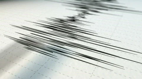 A close view of a seismograph arrow.  Stock Footage 874480