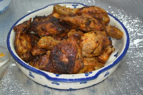 Close-up view with selective focus of crispy basin pakora/pakoda or patties Stock Photos