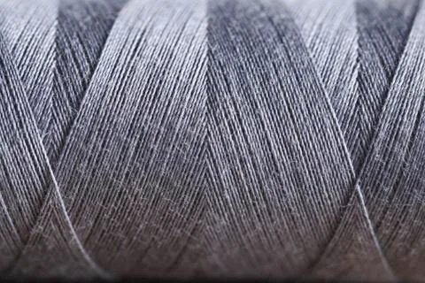 Close-up view of silver string spool Stock Photos