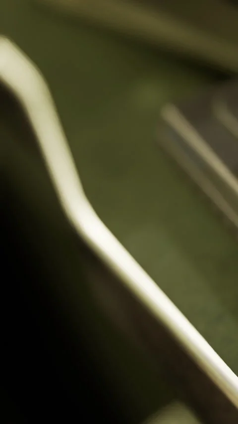 Close view of simple chair design highlighting angles and texture details Vídeo Stock 334263257