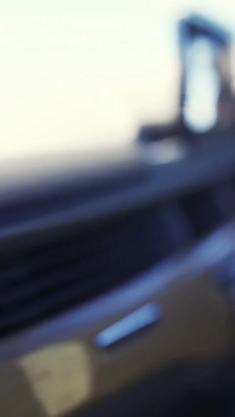 Close up view of a sleek car interior showcasing modern design elements Stock Footage 331367484
