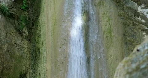 Close up view of small waterfall. Stock Footage 156419751
