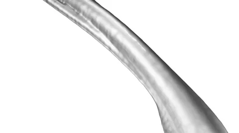 Close-up view of smooth flowing dark metal, alpha included (FULL HD) Video stock 40709396