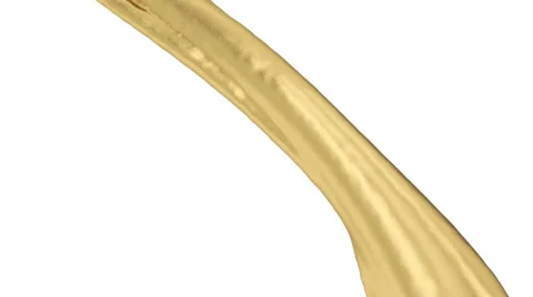 Close-up view of smooth flowing gold, alpha channel included (FULL HD) Video stock 41291065