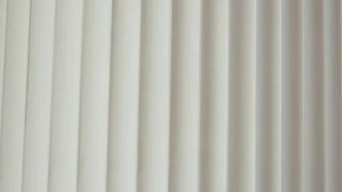 Close up view of soft to touch white ribbed fabric texture of chair. Surface Stock Footage 263674376