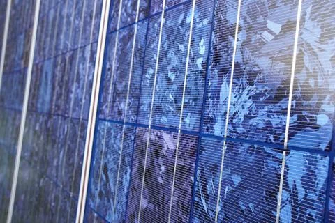 Close view of solar panel. Stock Photos