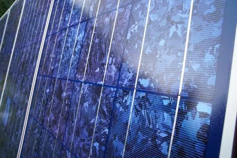 Close view of solar panel. Stock Photos