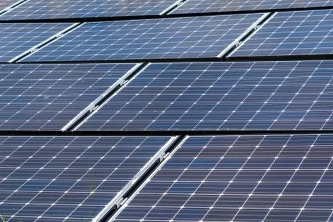 Close view of solar panels Stock Photos