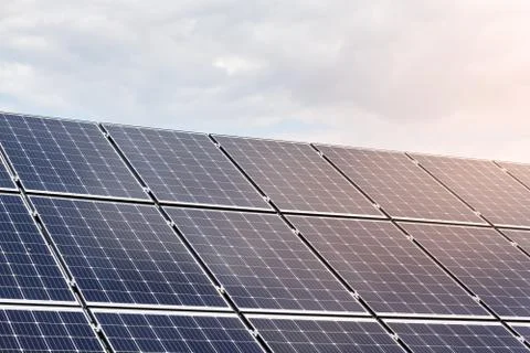 Close-up view of solar panels Stock Photos