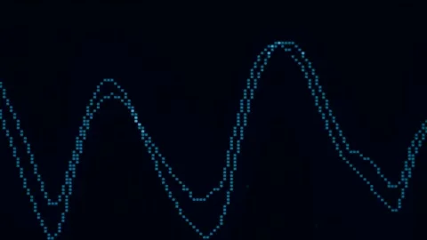 Close-up view of sound wave captures music essence, revealing intricate Video stock 312983857