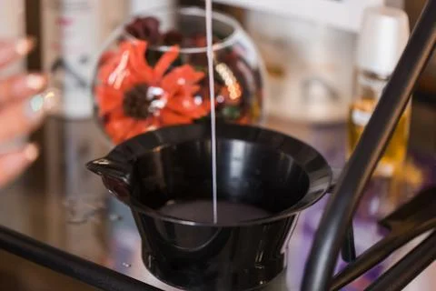 Close up view of spa theme objects, pouring the composition for Spa Stock Photos