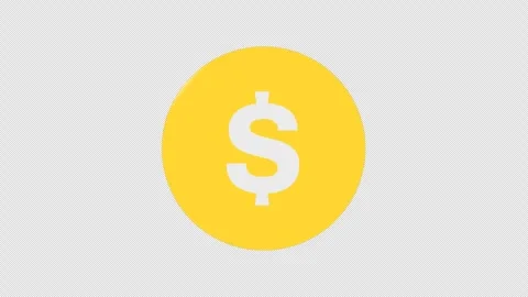 Close up view of spinning gold coin a transparent background Stock-Footage 346224288