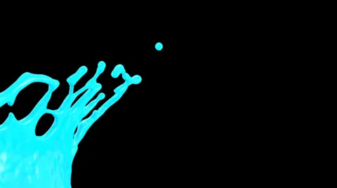 Close-up view of splashing light blue color in slow motion (FULL HD) 動画素材 37484708