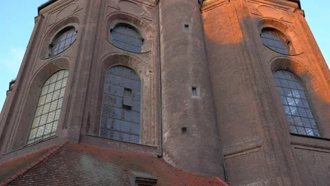 Close up view of St. Peter's Church, Munich's oldest church, Germany Stock Footage 171069459