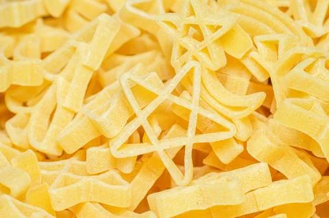 Close-up view of star-shaped pasta, a fun and whimsical food for children's.. 写真素材