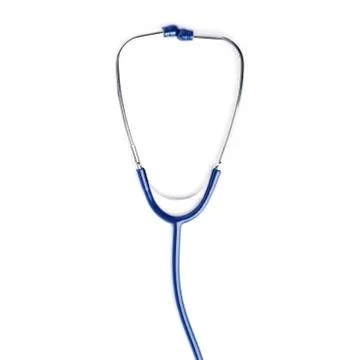 Close up view of stethoscope over isolated white background Stock Photos