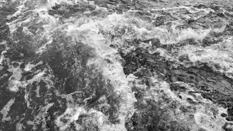 Close up view on stormy gray ocean or sea waves. Top view of Atlantic ocean wave Stock Footage 230910509