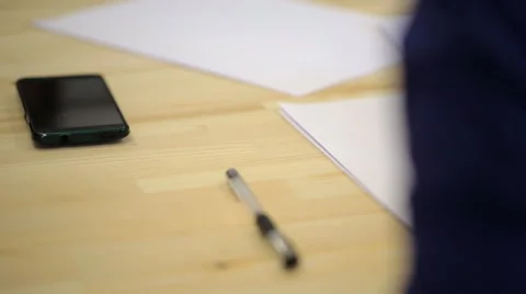 Close-up view of student workplace studying art Video stock 66519323