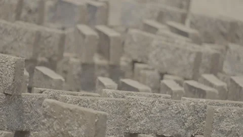 Close Up View of Sun Dried Clay Bricks 10bit slog3 库存影片 345619540