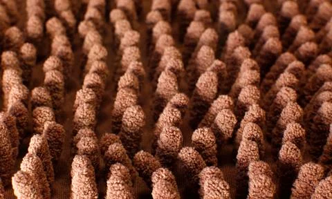 Close up view at the surface of the fabric brown carpet microfiber texture .. Stock-Fotos
