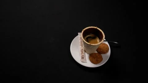 Close up view tasty coffee Stock Footage 139991341