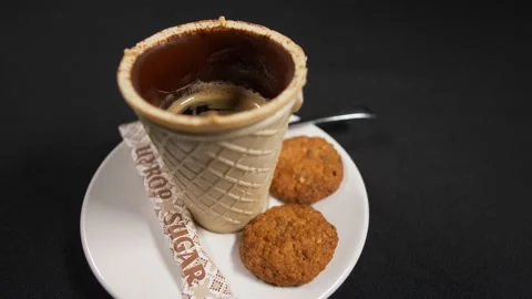 Close up view tasty coffee Stock Footage 139991417
