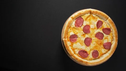 Close up view tasty pizza Stock Footage 121901181