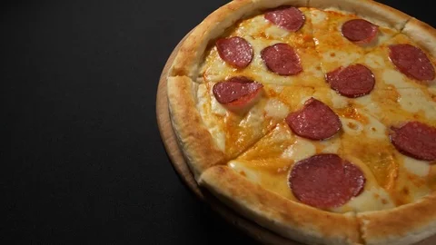 Close up view tasty pizza Stock Footage 121902646