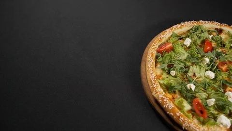 Close up view tasty pizza Stock Footage 121905181