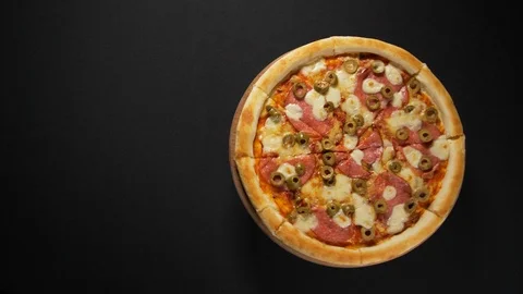 Close up view tasty pizza Stock Footage 121909043