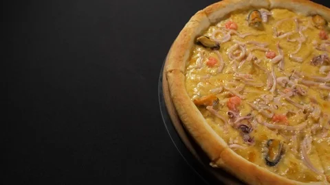 Close up view tasty pizza Stock Footage 121910057
