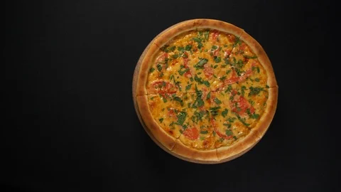 Close up view tasty pizza Stock Footage 121911183