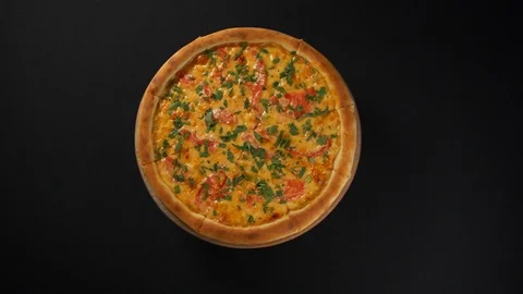 Close up view tasty pizza Stock Footage 121912845