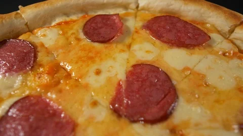 Close up view tasty pizza Stock Footage 121914870