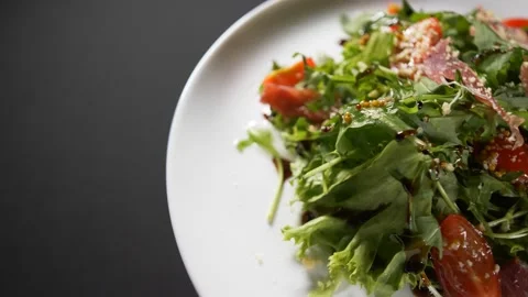 Close up view tasty salad Stock Footage 139988010