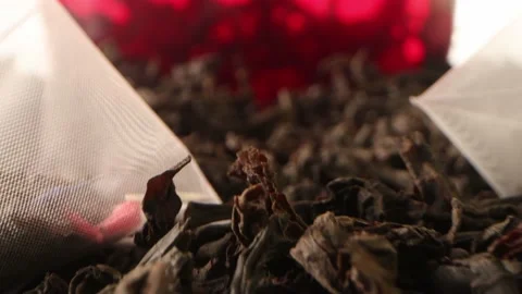 Close up view of tea composition Stock Footage 156704370