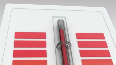 Close up view at temperature going down on color thermometer. 库存影片 68539864