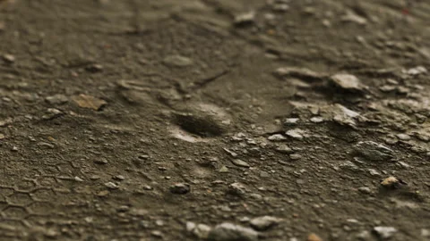 Close view of textured ground with small rocks and patterns Stock Footage 339458255