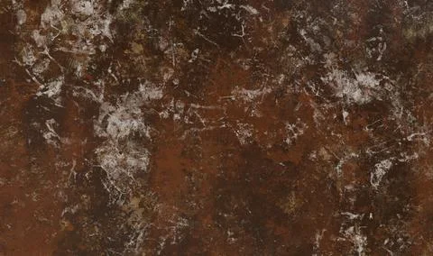 A close-up view of a textured, marbled surface with a predominantly dark br.. Stock Photos