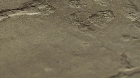 Close view of textured stone surface with cracks and natural patterns Stock Footage 340016603