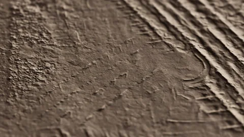 Close view of textured surface showing lines and patterns in brown color 库存影片 340016525