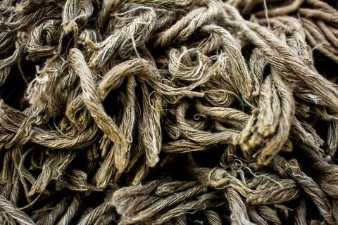 Close view of the threads of a duster used for automobile surface cleaning Stock Photos
