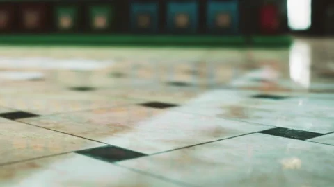 Close view of tile floor in building during daytime in urban area Stock Footage 344965206