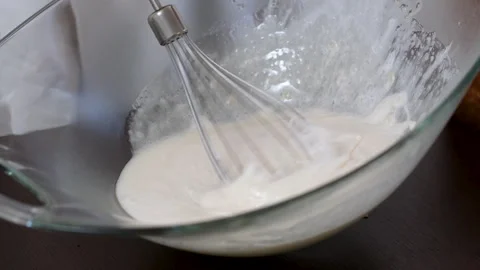 Close-up view of the traditional sweet Easter cakes decorated with white icing Stock Footage 322110655