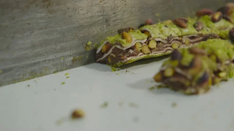 Close-up view of Traditional turkish dessert. Kunefe dessert.4K Footage Stock Footage 209632004