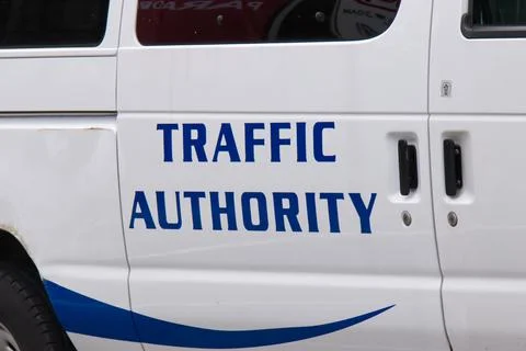 Close up View of Traffic Authority Van in Downtown Vancouver Stock Photos