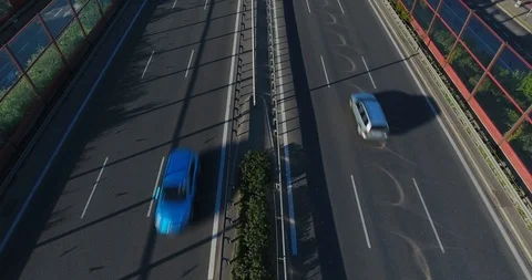 Close Up View Of Traffic Going On Highway Stock Footage 91105984